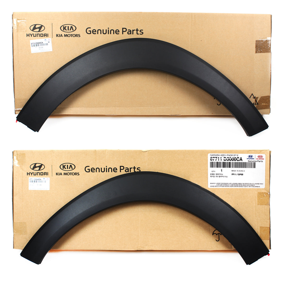87711 R5000 OEM Hyundai FRONT Fender Wheel Molding LT RT for 16-20 Tucson 87711D30 ...