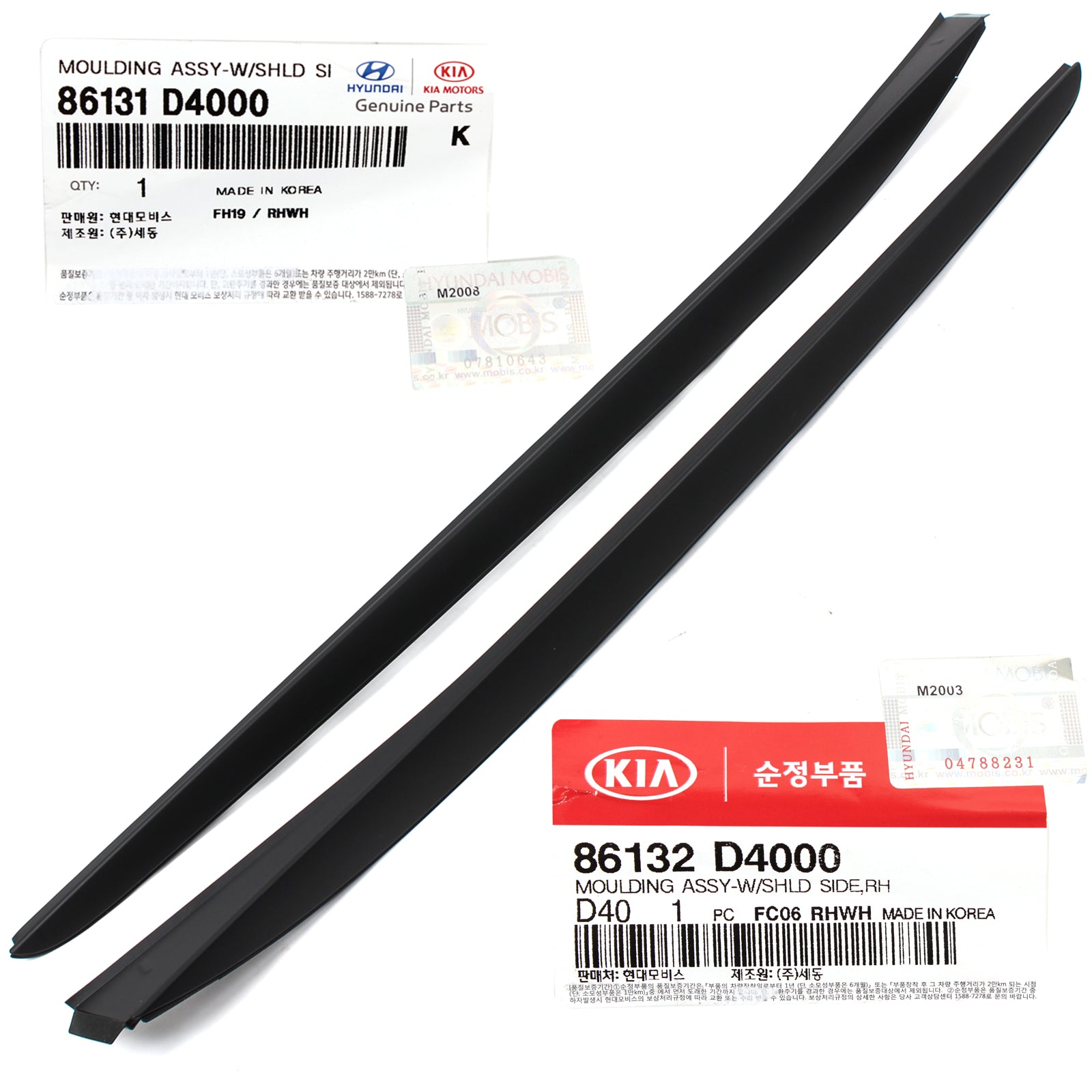 GENUINE Windshield Pillar Molding LEFT & RIGHT for 16-20 Kia Optima 86132D4000