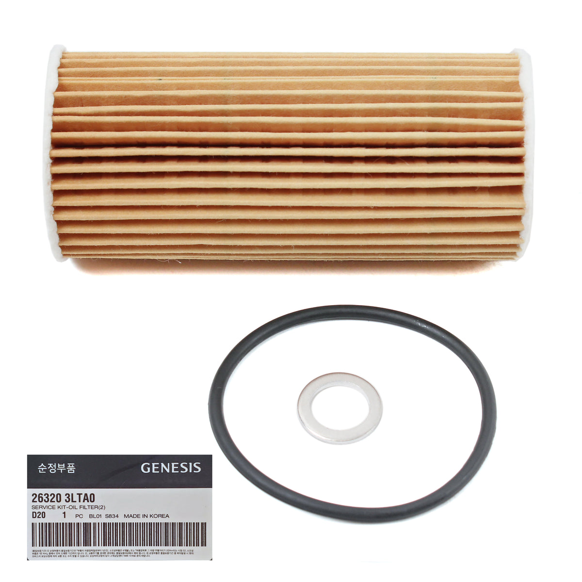 OEM Oil Filter for 17-21 GENESIS G70 G80 G90 Kia K900 Stinger 3.3L 263203LTA0