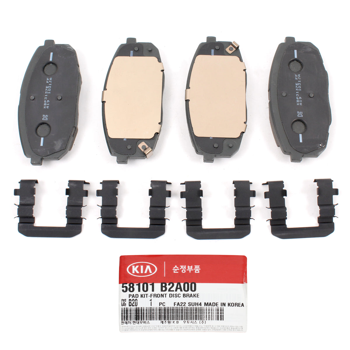 GENUINE Front Disc Brake Pads Kit for 2014-2017 Kia Soul 58101B2A00