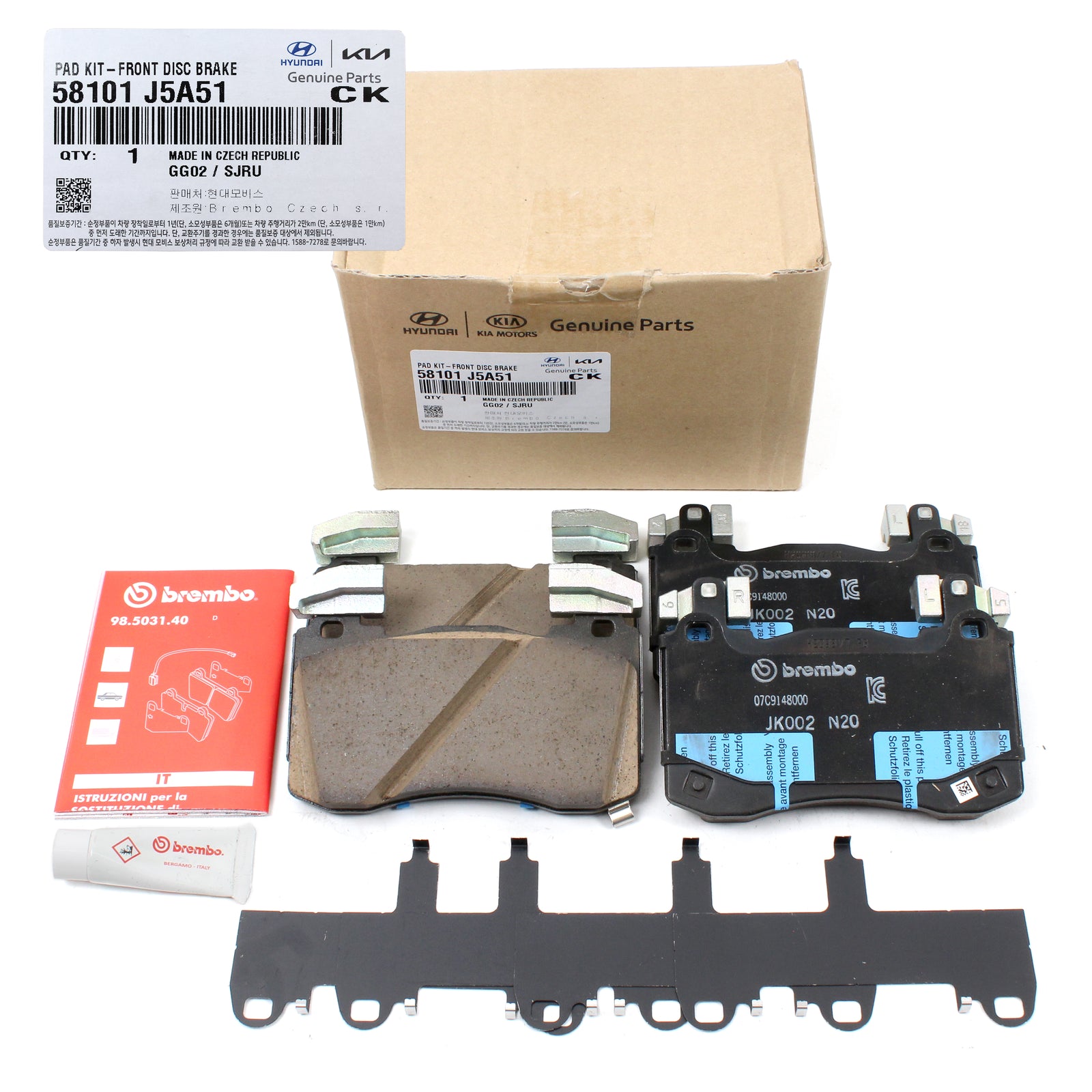 GENUINE Front Disc Brake Pad Kit BREMBO for 2018-2021 GENESIS G70 Stinger 3.3L