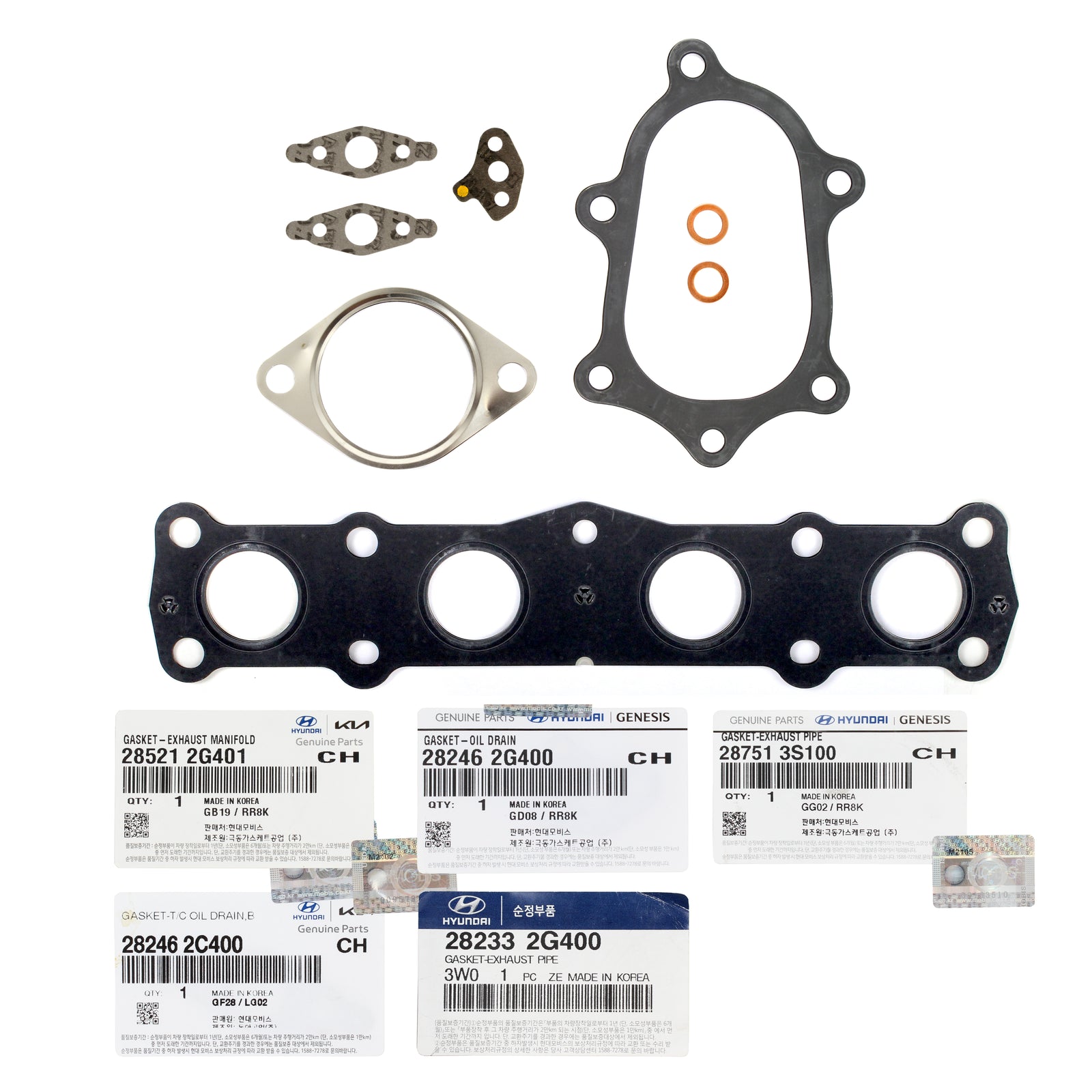 GENUINE Manifold Gasket Kit for 11-16 Sonata Santa Fe Sport Optima Sportage 2.0L