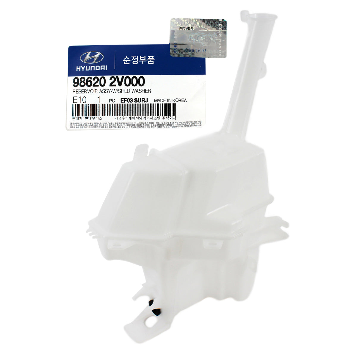 GENUINE WINDSHIELD WASHER RESERVOIR TANK for 12-15 HYUNDAI VELOSTER 986202V000