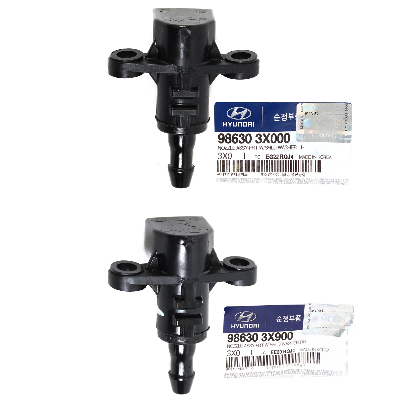 GENUINE Wiper Washer Nozzle LEFT & RIGHT for 11-18 Elantra Forte Rio 986303X900