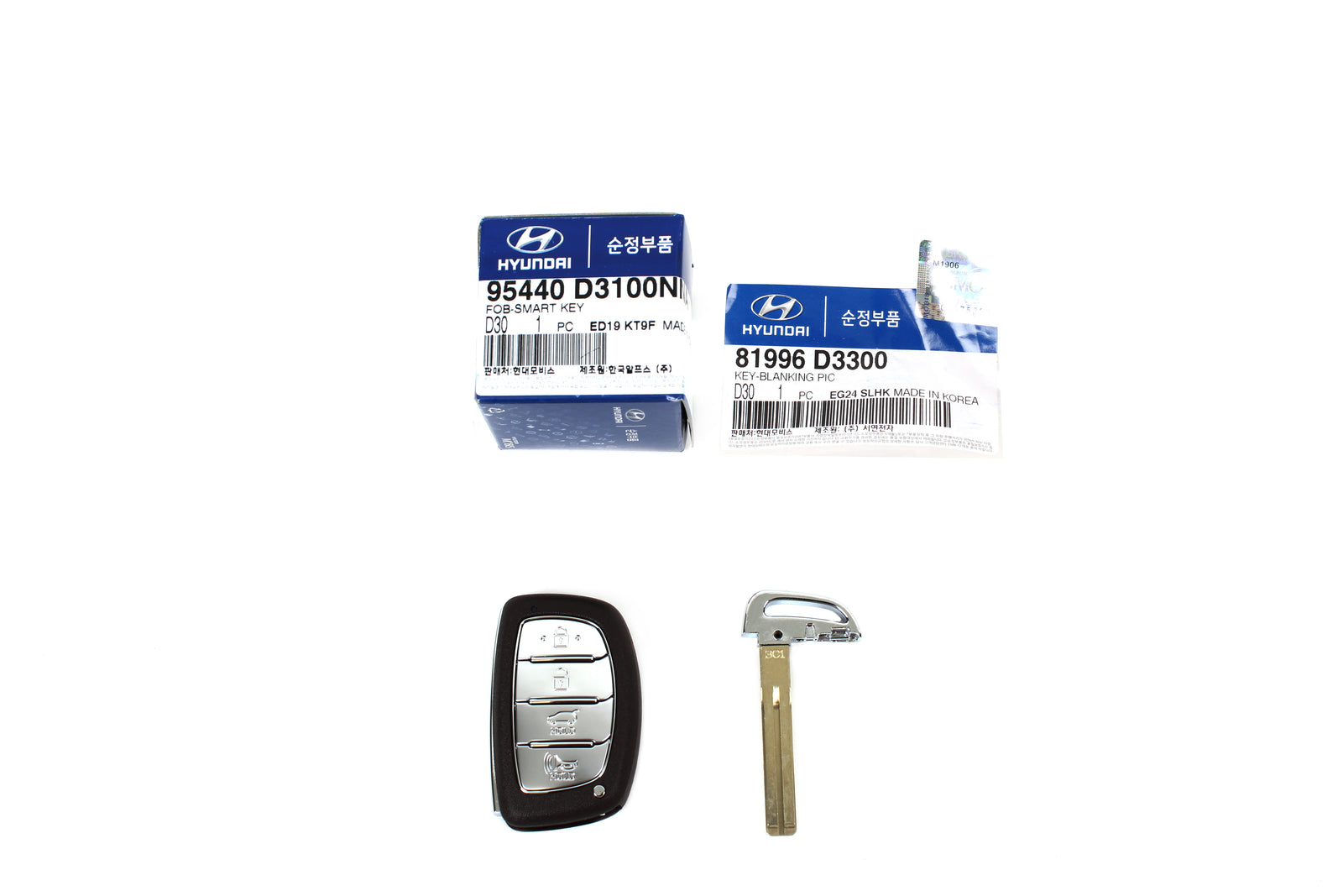 GENUINE SMART REMOTE CONTROL + BLANK KEY for 16-18 HYUNDAI TUCSON 95440D3100NNA