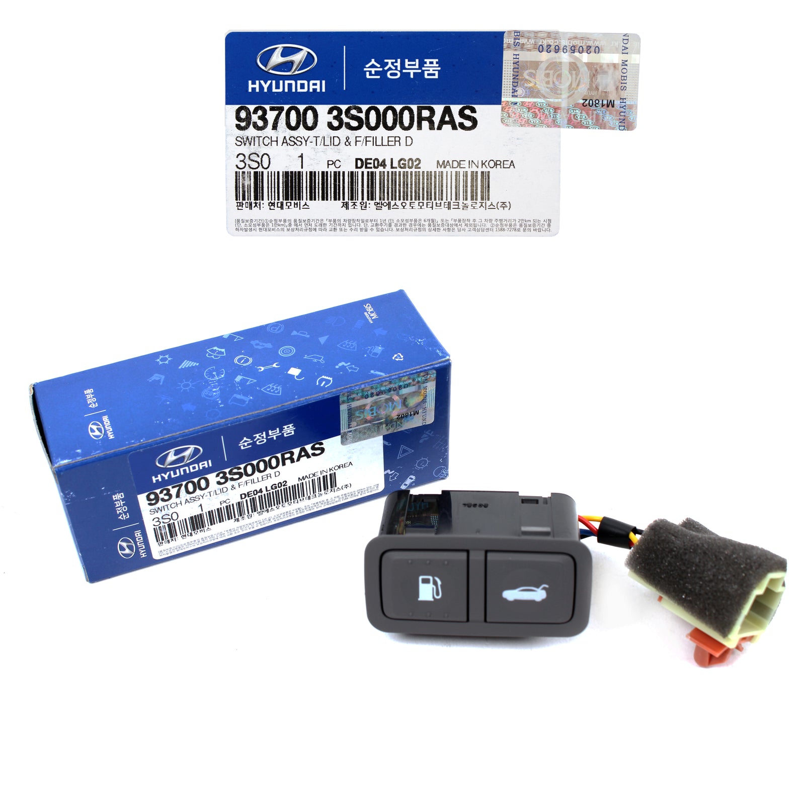 GENUINE Trunk Lid Fuel Door Opener Release Button GRAY for 11-15 Hyundai Sonata