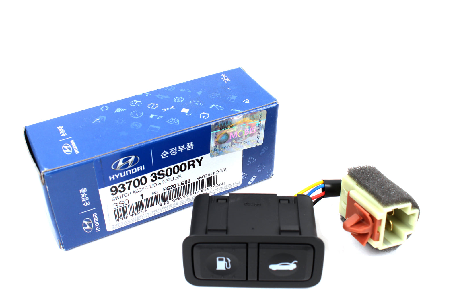 OEM Trunk Fuel Door Opener Button BLACK for 11-15 Hyundai Sonata 937003S000RY