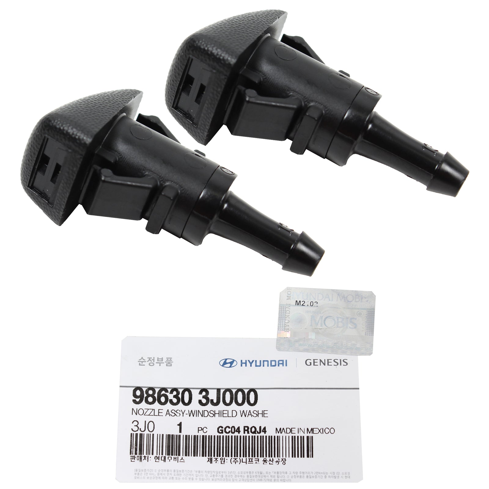 GENUINE Windshield Washer Nozzle 2PCS for 2007-2020 Hyundai Kia 986303J000