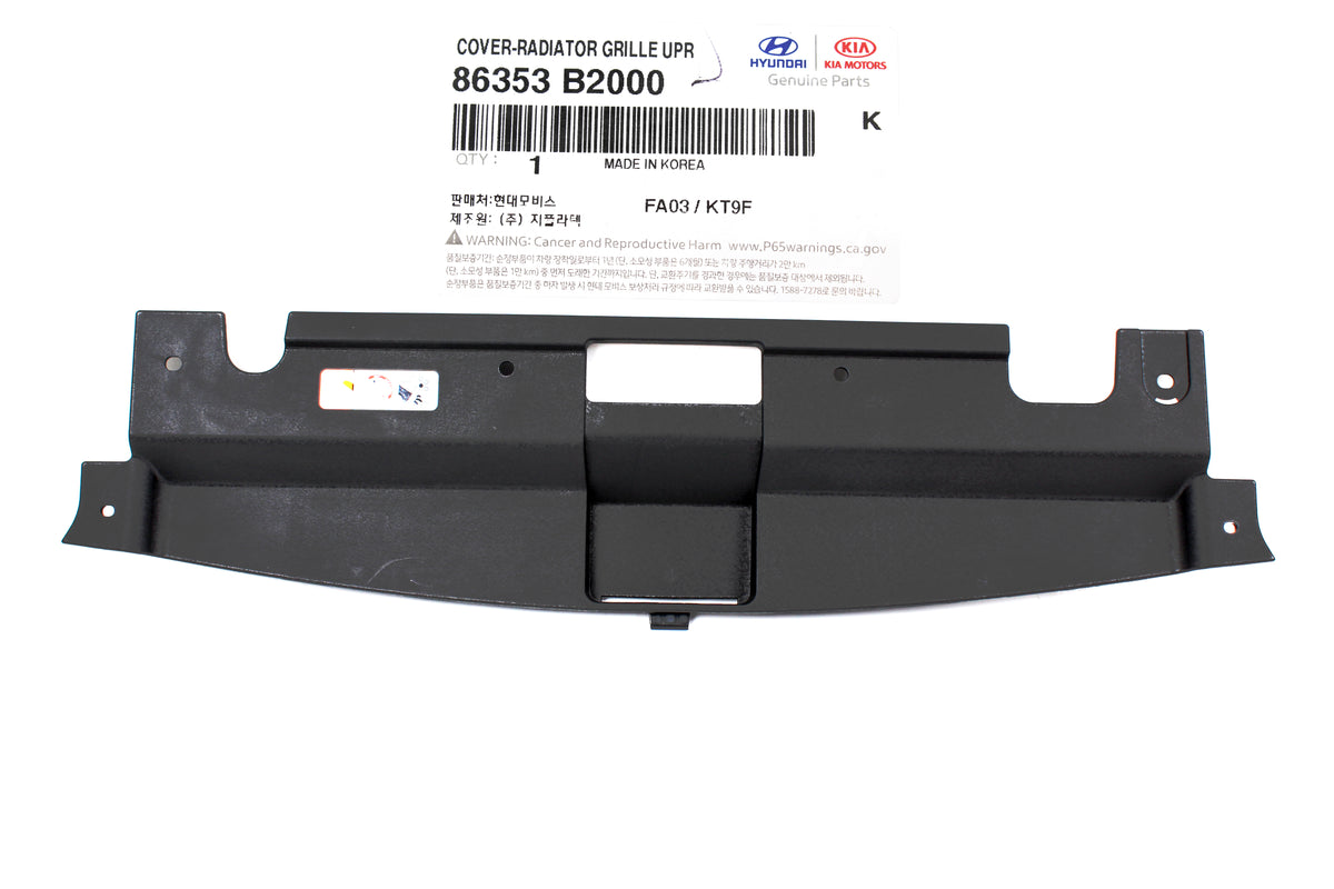 KIA OEM Radiator Grille Sight Shield Upper Cover for 2014-2019 Soul 86353B2000