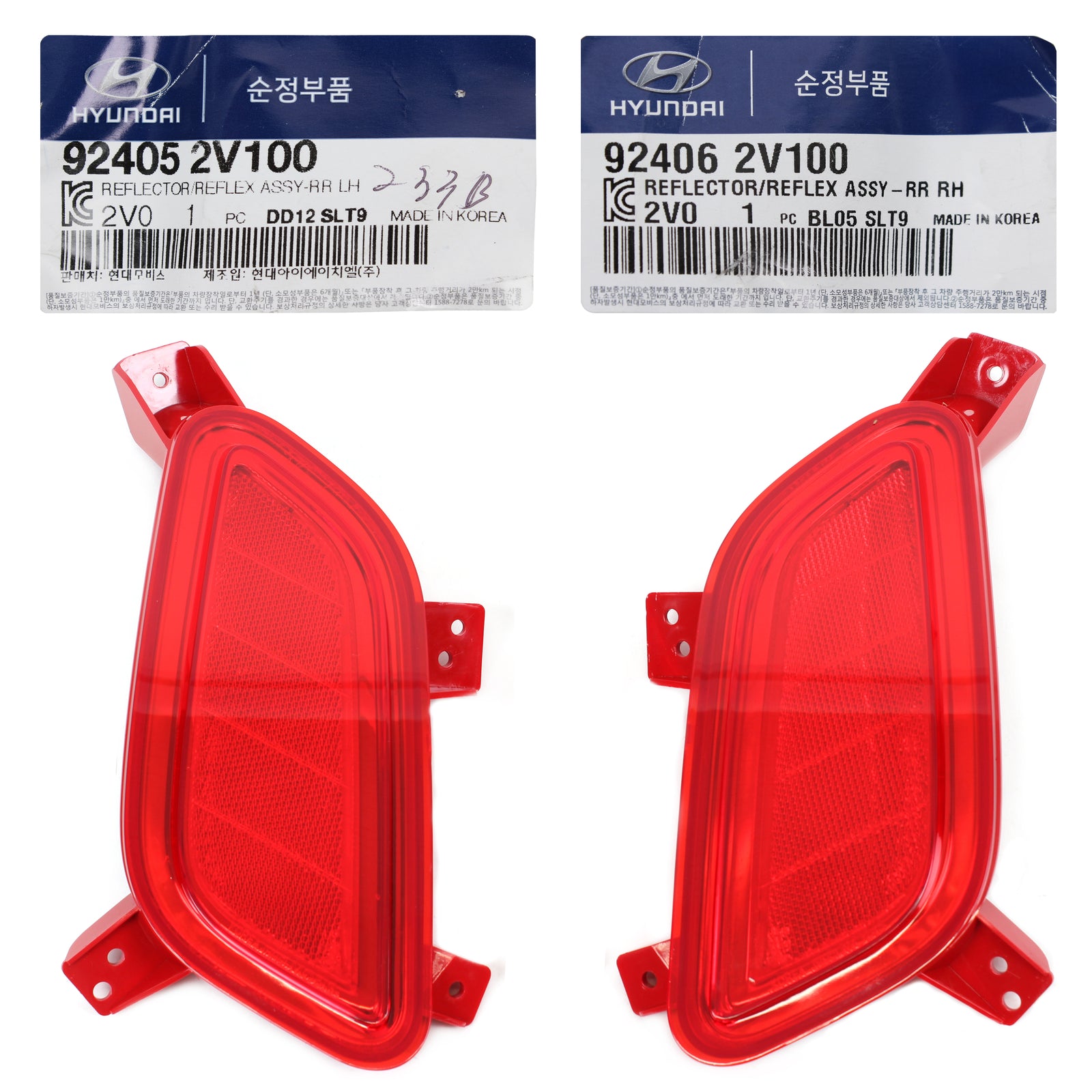 GENUINE REAR BUMPER REFLECTOR LH RH for 12-17 HYUNDAI VELOSTER OEM 924062V100