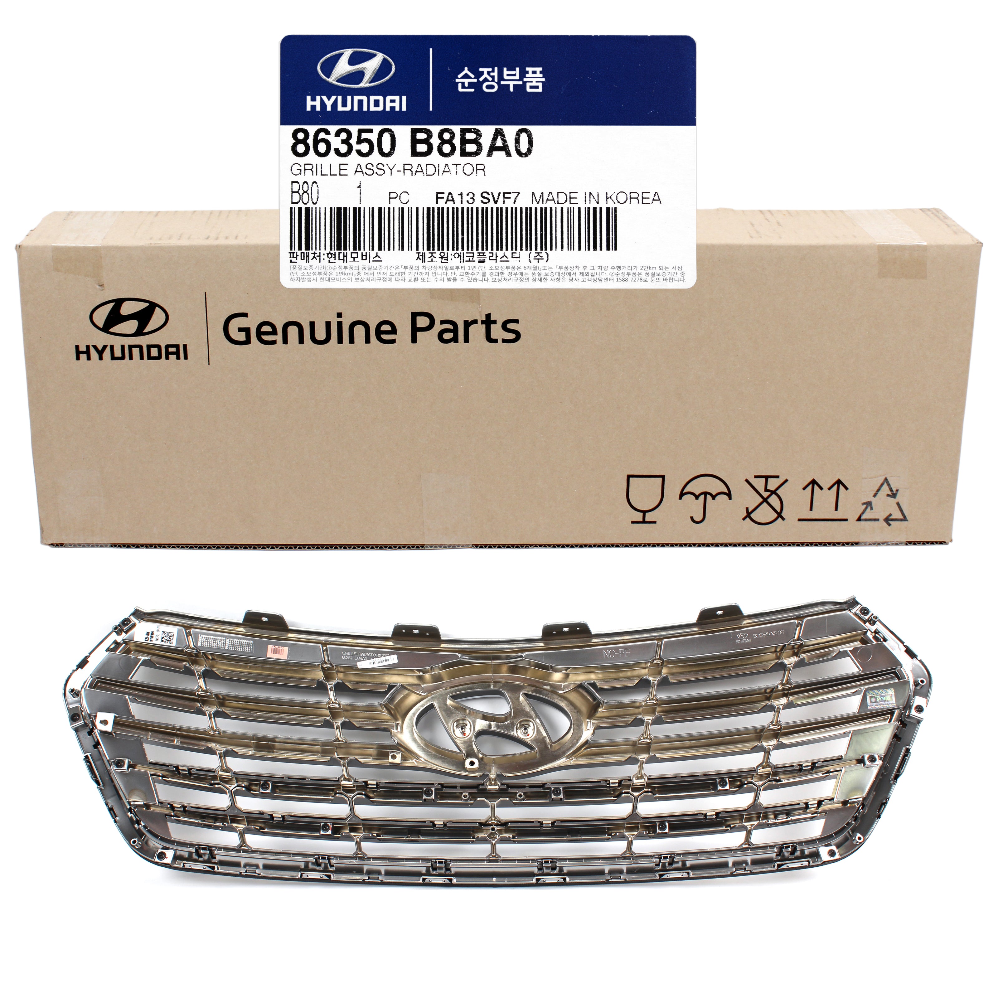 GENUINE Radiator Grille for 2017-2019 Hyundai Santa Fe XL 86350B8BA0 ...