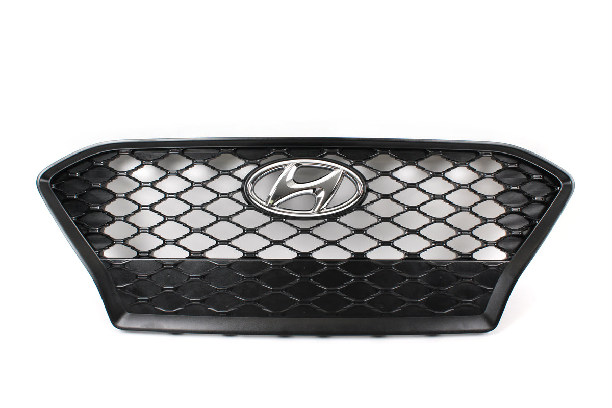 GENUINE Radiator Grille &amp; Upper Cover Sight Shield BLACK for 18-20 Hyundai Kona