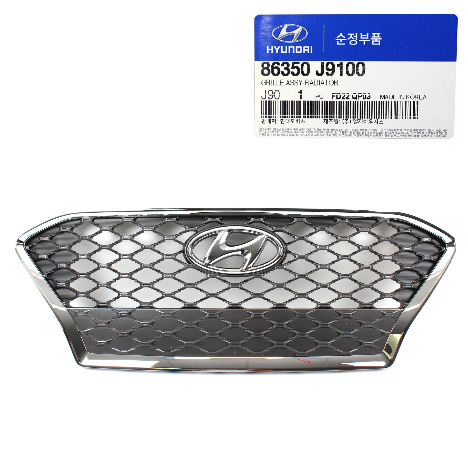 GENUINE Radiator Grille GRAY SILVER for 2018-2021 Hyundai Kona 86350J9100