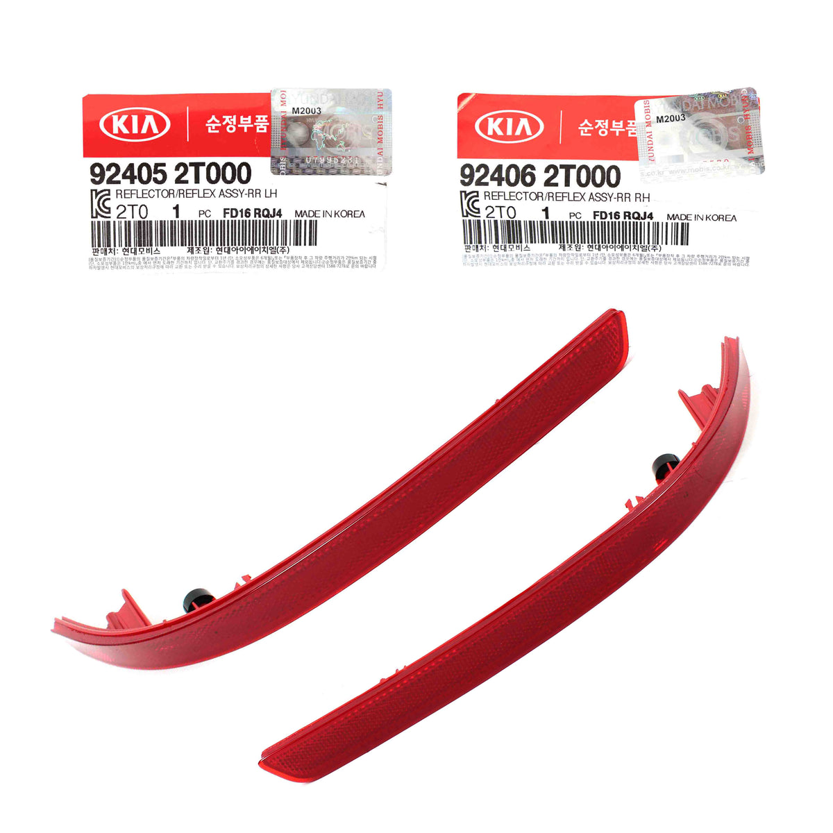 REAR Bumper Reflector LEFT &amp; RIGHT GENUINE for 11-13 Kia Optima 924052T000