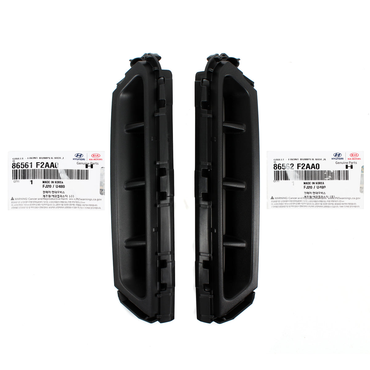 GENUINE Front Bumper Air Grille LEFT &amp; RIGHT for 19-20 Elantra Sedan 86562F2AA0