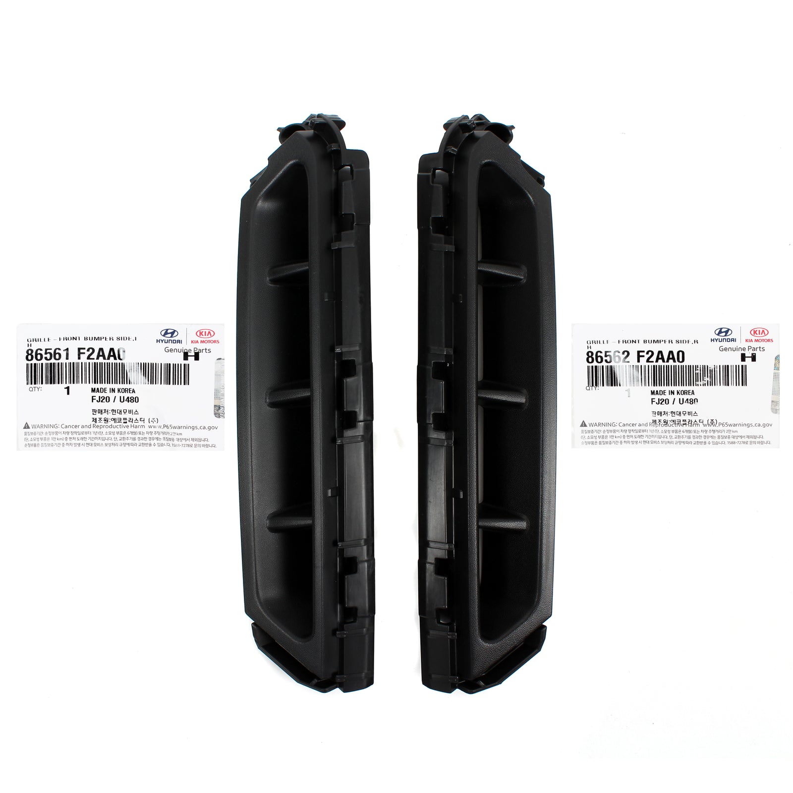 GENUINE Front Bumper Air Grille LEFT & RIGHT for 19-20 Elantra Sedan 86562F2AA0