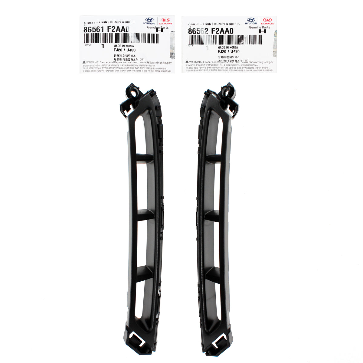 GENUINE Front Bumper Air Grille LEFT &amp; RIGHT for 19-20 Elantra Sedan 86562F2AA0