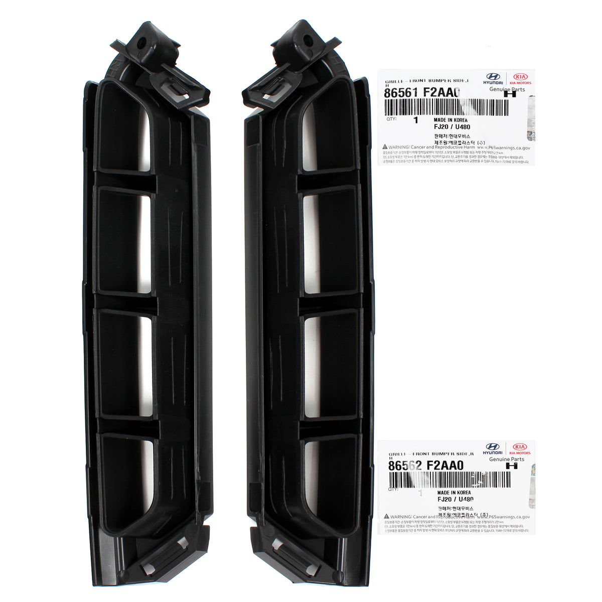 GENUINE Front Bumper Air Grille LEFT &amp; RIGHT for 19-20 Elantra Sedan 86562F2AA0