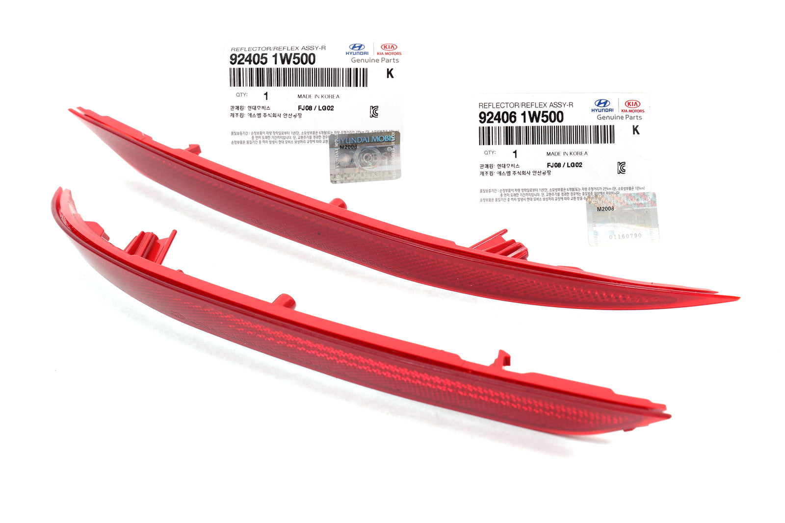 GENUINE Rear Bumper Reflector LEFT & RIGHT for 16-17 Kia Rio Sedan 924051W500