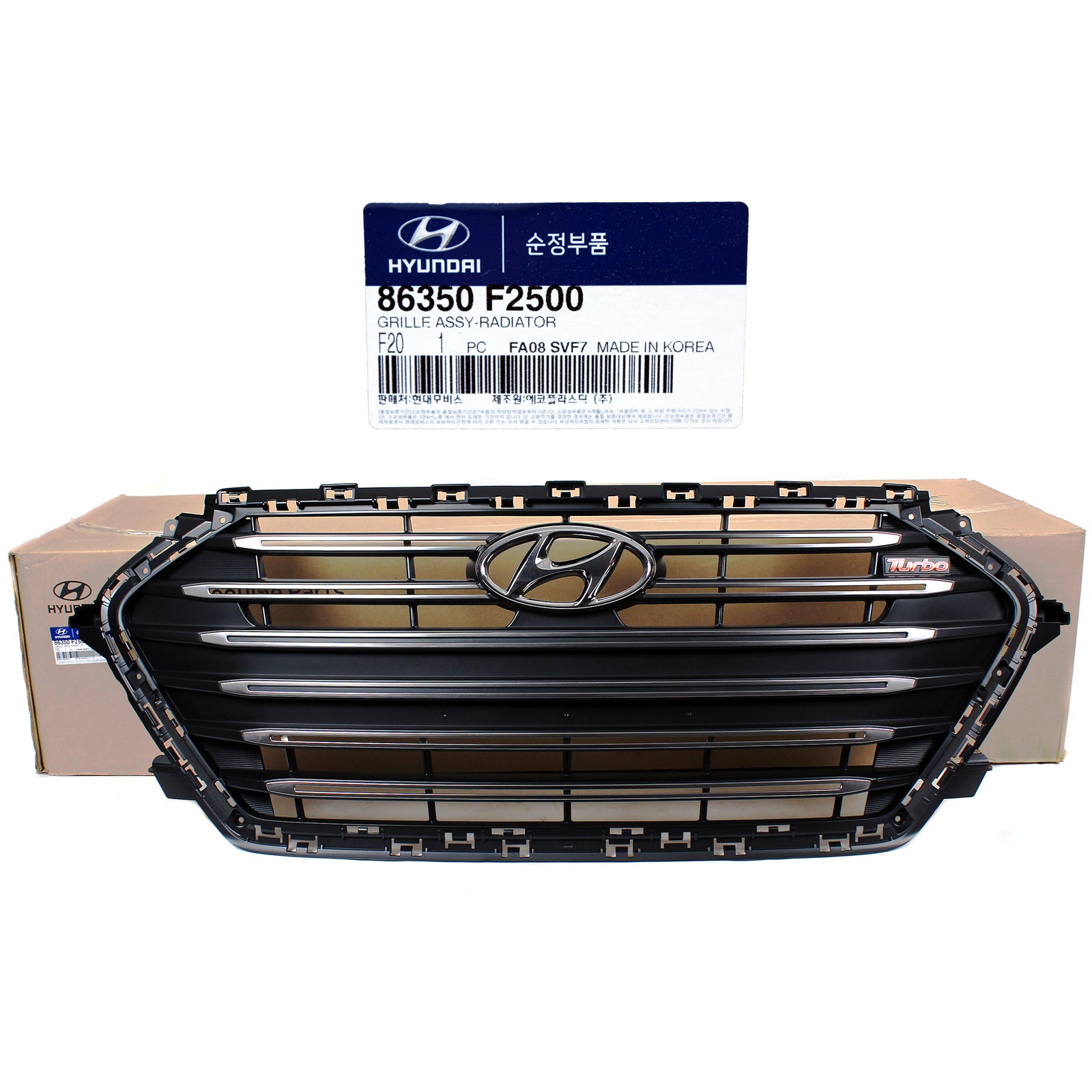 GENUINE Radiator Grille W/O Molding for 17-18 Hyundai Elantra 1.6L 86350F2500