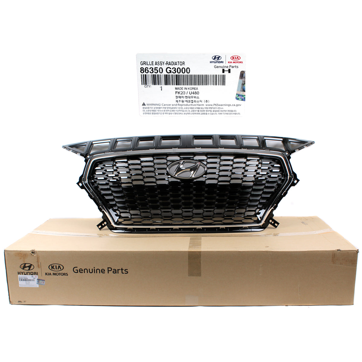 GENUINE Radiator Grille for 2018-2020 Hyundai Elantra GT 86350G3000
