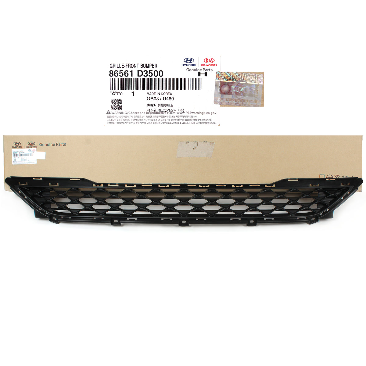 GENUINE Front Bumper Lower Grille for 2019-2021 Hyundai Tucson 86561D3500