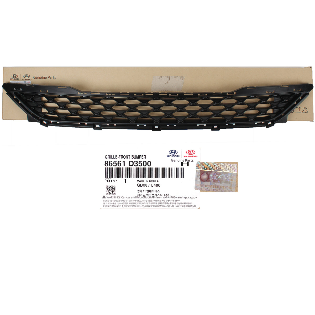 GENUINE Front Bumper Lower Grille for 2019-2021 Hyundai Tucson 86561D3500