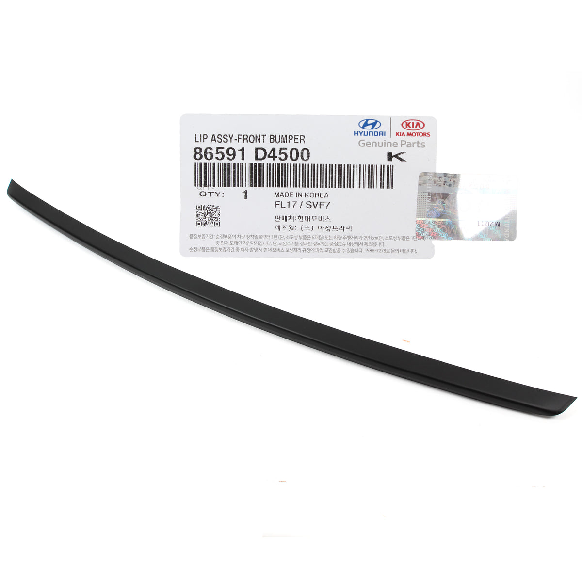 OEM Front Bumper Lower Lip Spoiler Deflector for 2019-20 Kia Optima 86591D4500