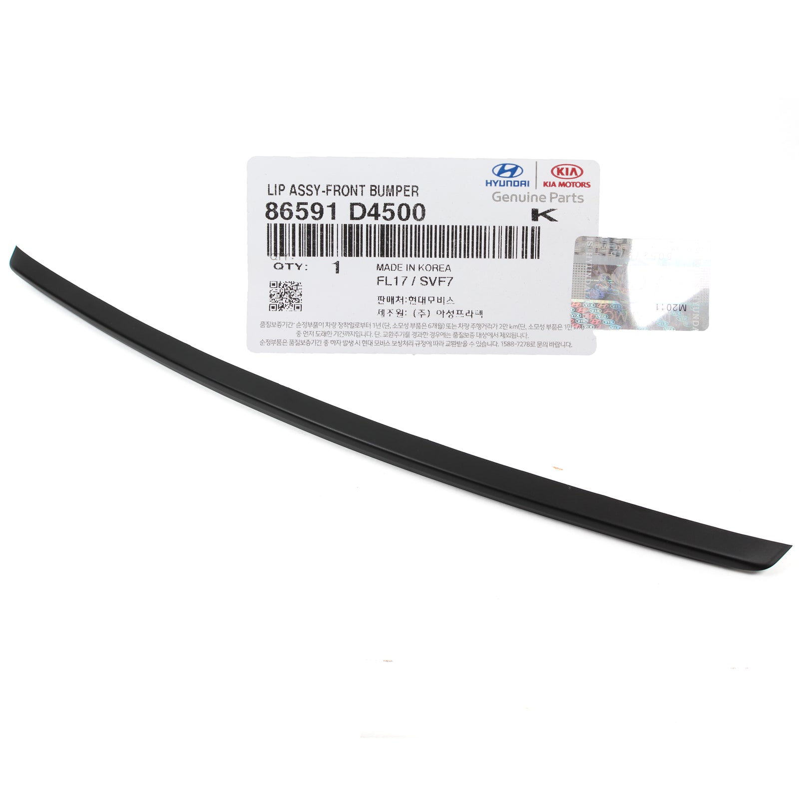 OEM Front Bumper Lower Lip Spoiler Deflector for 2019-20 Kia Optima 86591D4500