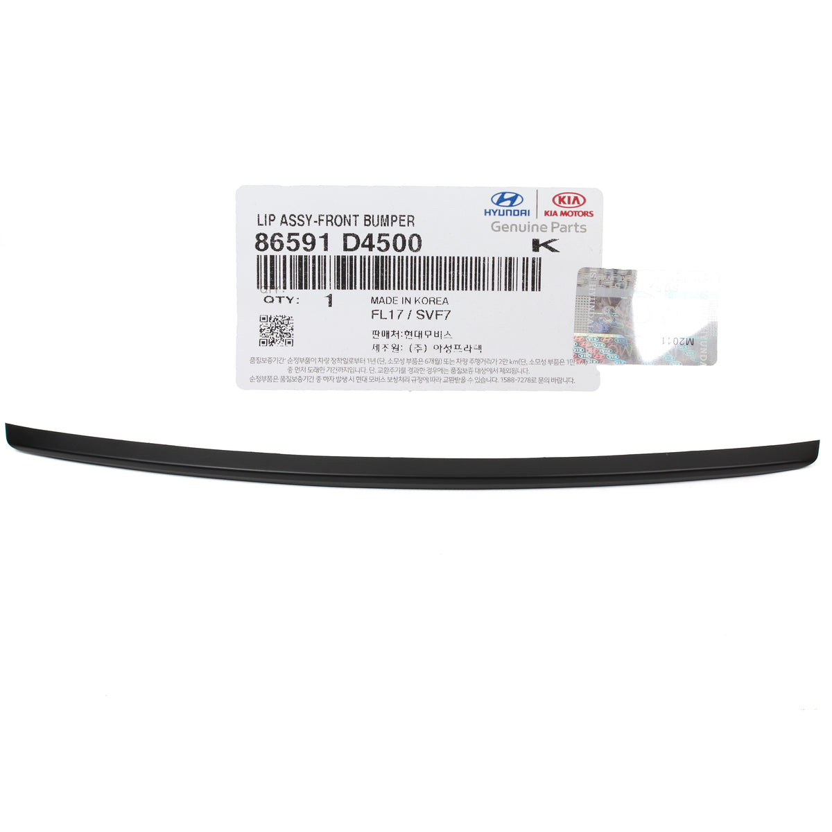 OEM Front Bumper Lower Lip Spoiler Deflector for 2019-20 Kia Optima 86591D4500