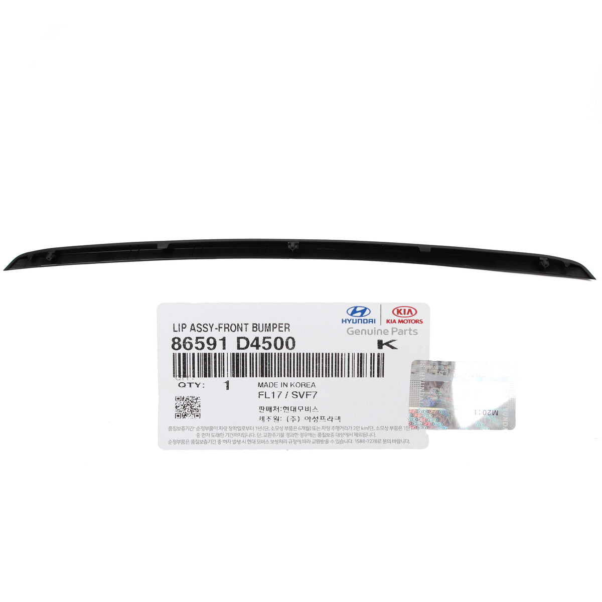 OEM Front Bumper Lower Lip Spoiler Deflector for 2019-20 Kia Optima 86591D4500