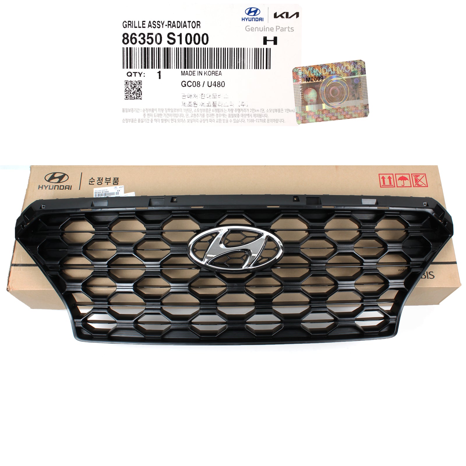GENUINE Radiator Grille w/o Camera for 2019 2020 Hyundai Santa Fe 86350S1000