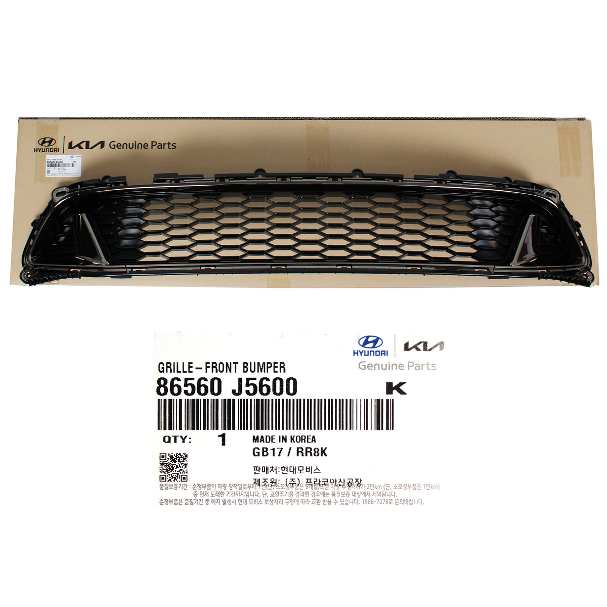 GENUINE Front Bumper Lower Grille for 2018-2021 Kia Stinger GT 86560J5600