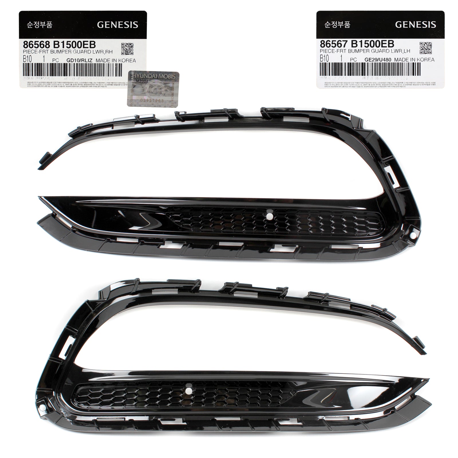 GENUINE Fog lamp Grille Cover LEFT & RIGHT for 18-20 GENESIS G80 86568B1500EB