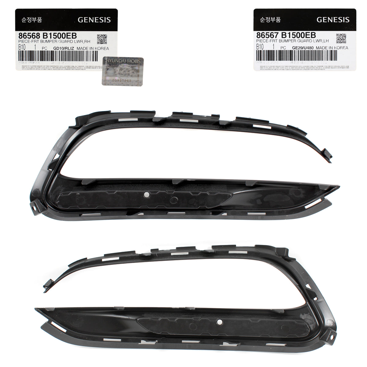 GENUINE Fog lamp Grille Cover LEFT &amp; RIGHT for 18-20 GENESIS G80 86568B1500EB