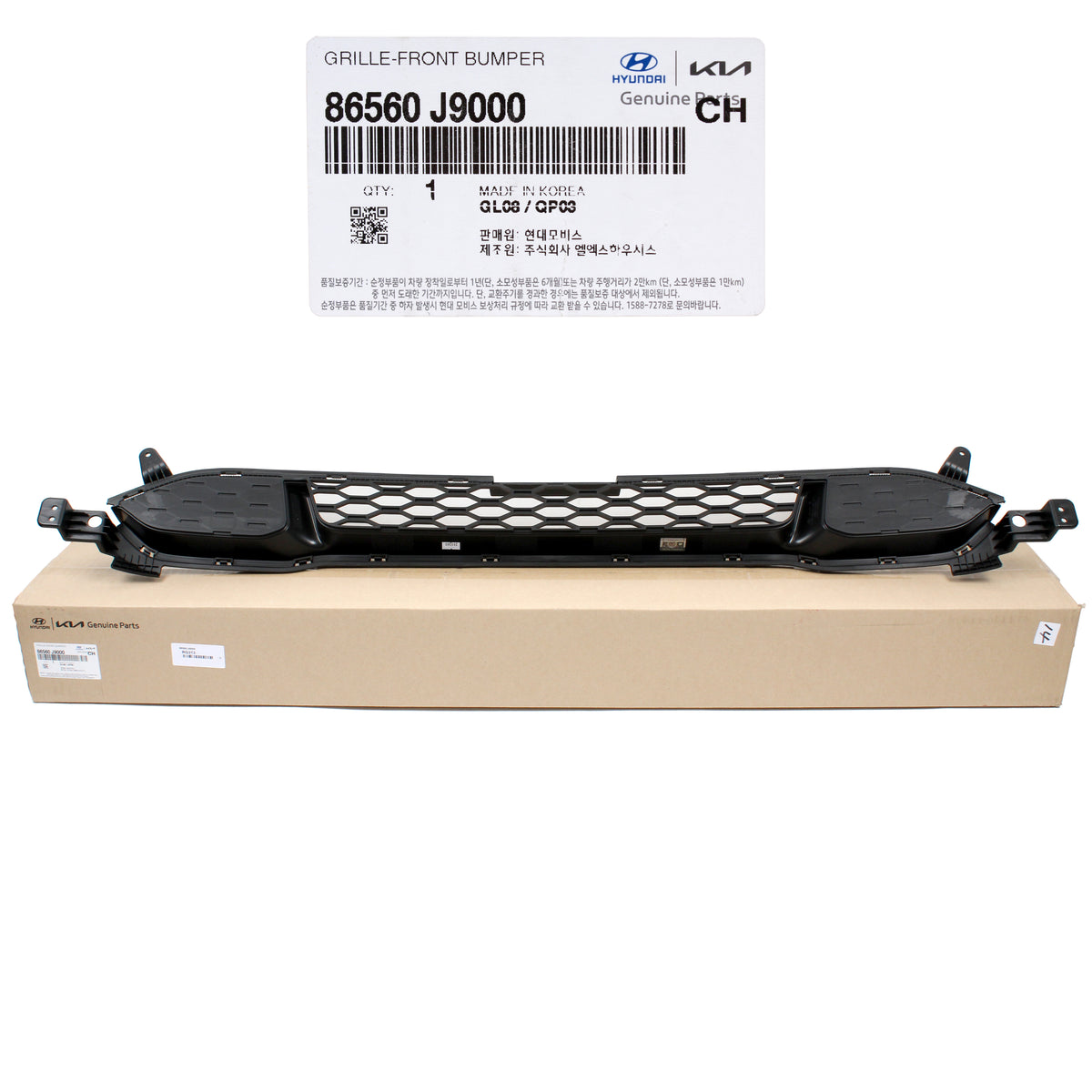 GENUINE Front Bumper Lower Grille for 2018-2021 Hyundai Kona 86560J9000