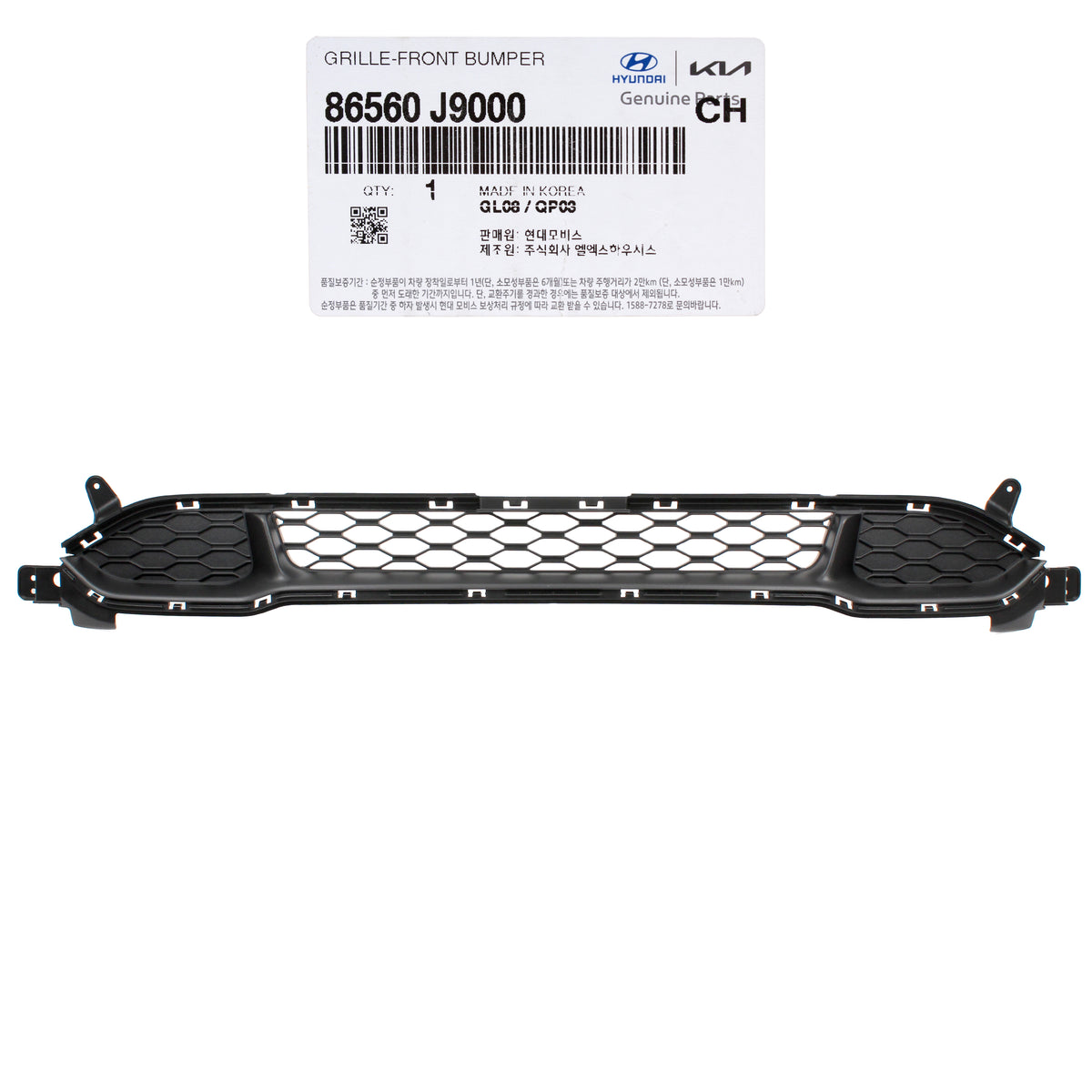 GENUINE Front Bumper Lower Grille for 2018-2021 Hyundai Kona 86560J9000