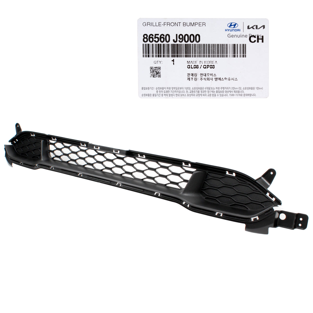 GENUINE Front Bumper Lower Grille for 2018-2021 Hyundai Kona 86560J9000