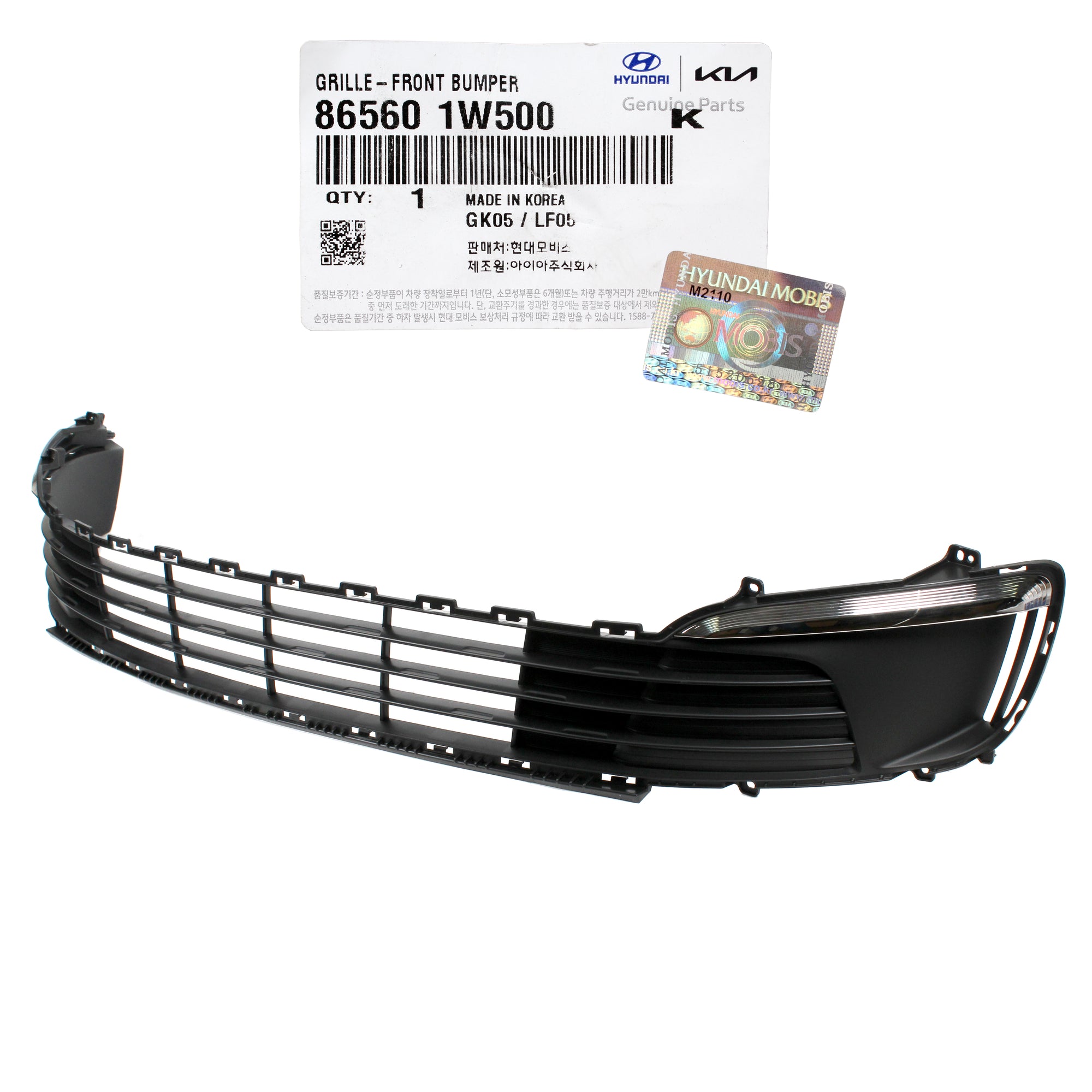 GENUINE Front Bumper Lower Grille w/ Chrome for 15-17 Kia Rio Sedan 865601W500