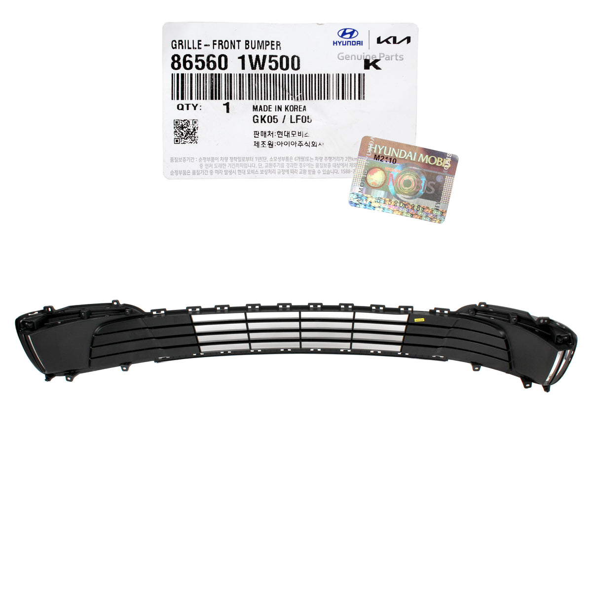 GENUINE Front Bumper Lower Grille w/ Chrome for 15-17 Kia Rio Sedan 865601W500