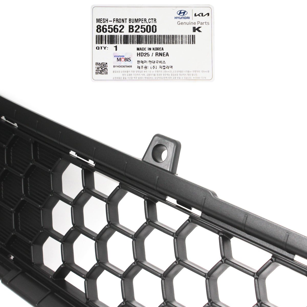 GENUINE Front Bumper Lower Grille Mesh for 2017 2018 2019 Kia Soul 86562B2500