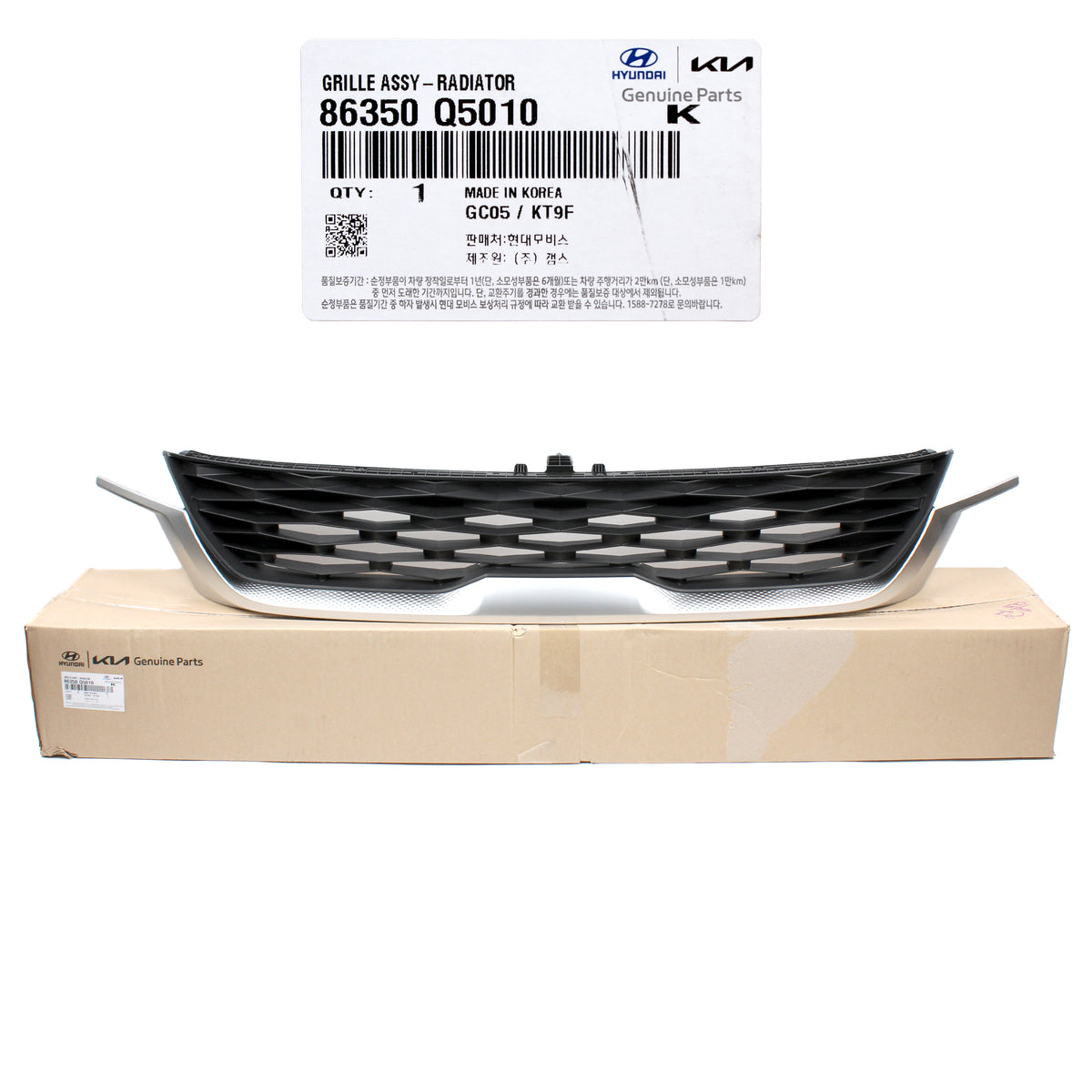 GENUINE Front Radiator Grille BLACK for 2020-2022 Kia Seltos 86350Q5010