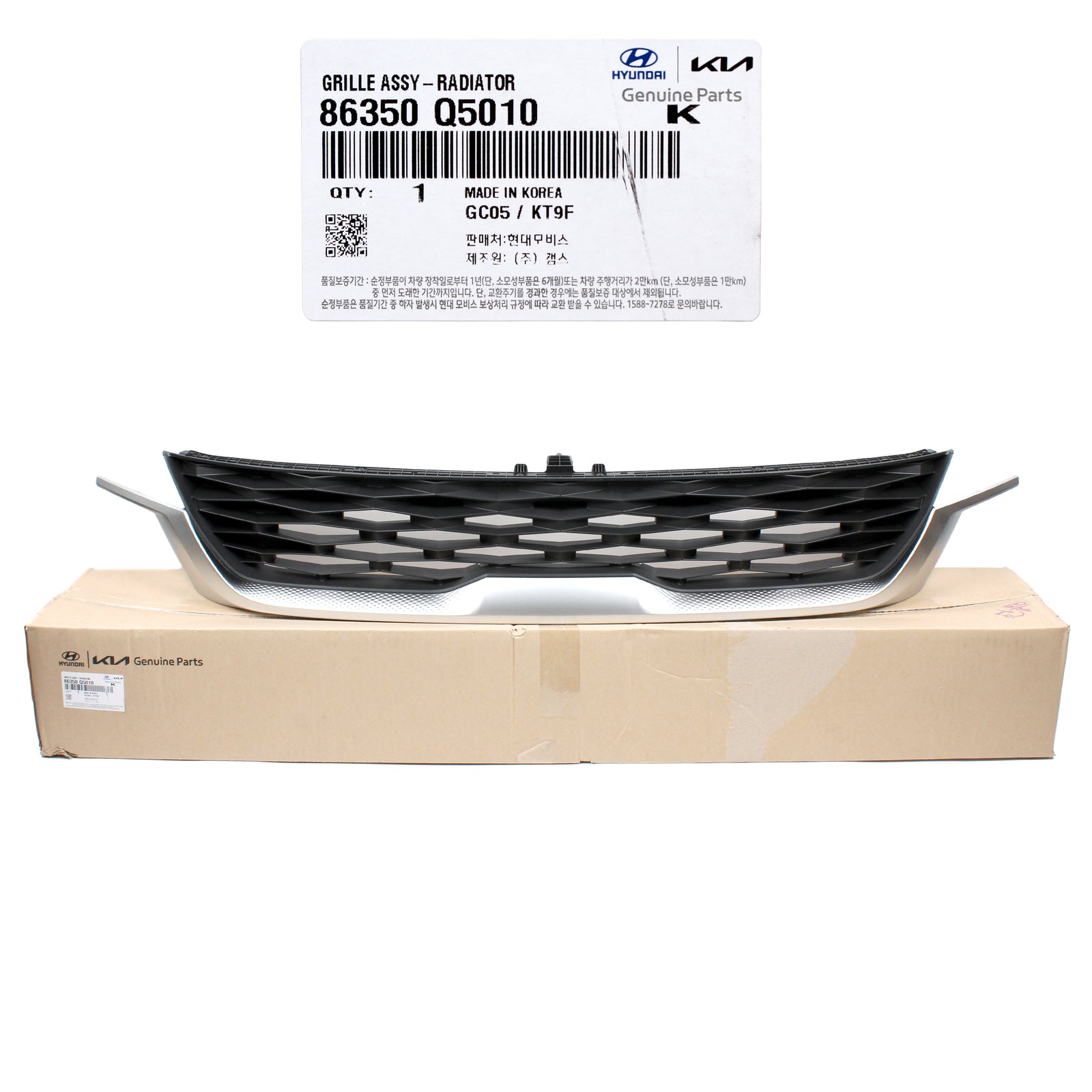 GENUINE Front Radiator Grille BLACK for 2020-2022 Kia Seltos 86350Q5010