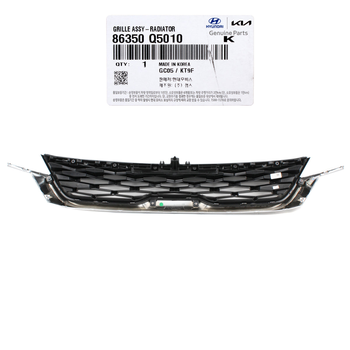 GENUINE Front Radiator Grille BLACK for 2020-2022 Kia Seltos 86350Q5010