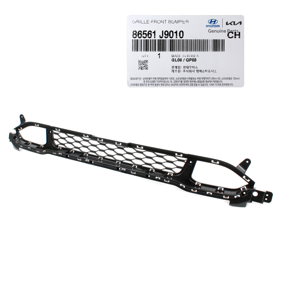 GENUINE Front Bumper Grille Lower for 2018-2021 Hyundai Kona 86561J9010