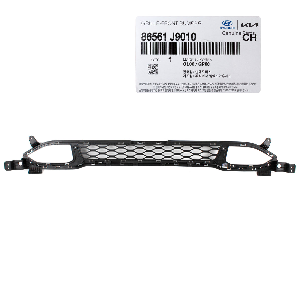 GENUINE Front Bumper Grille Lower for 2018-2021 Hyundai Kona 86561J9010