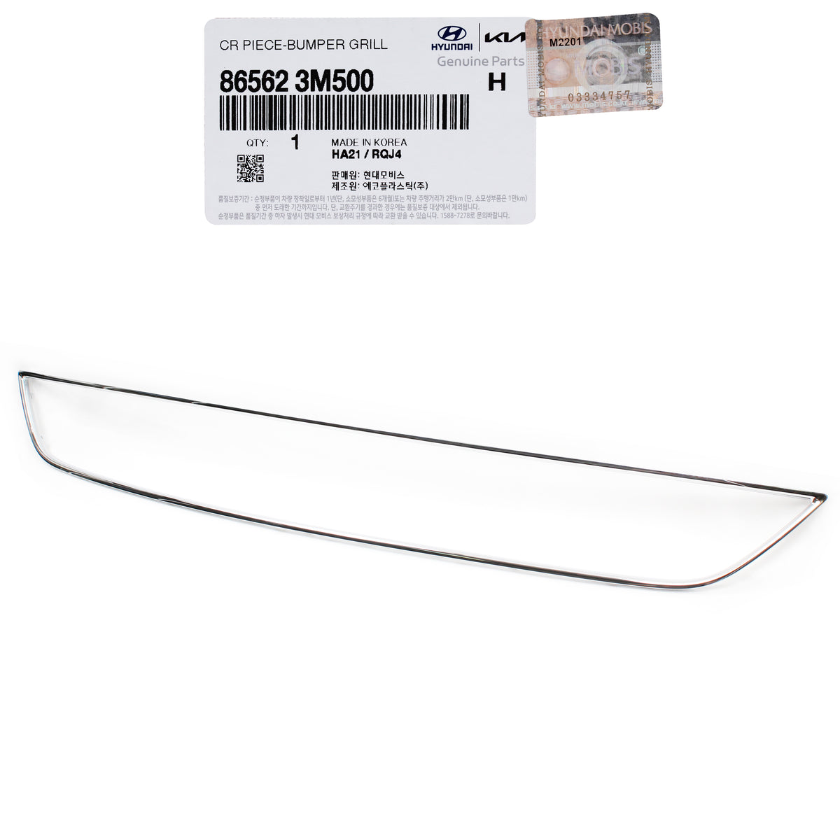 GENUINE Front Lower Grille Surround Molding for 12-14 Hyundai Genesis 865623M500