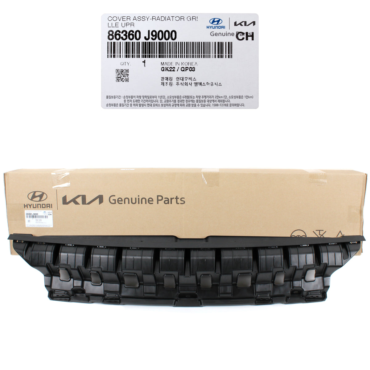 GENUINE Front Bumper Grille Set 3PCS for 2018-2021 Hyundai Kona 86360J9000