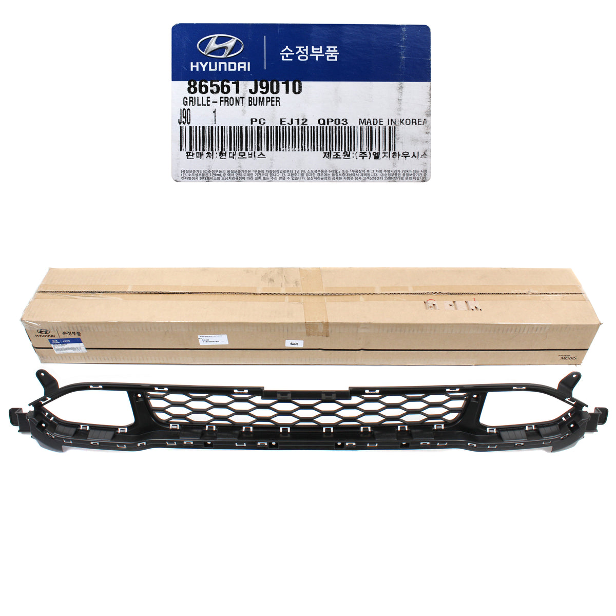 GENUINE Front Bumper Grille Set 3PCS for 2018-2021 Hyundai Kona 86360J9000