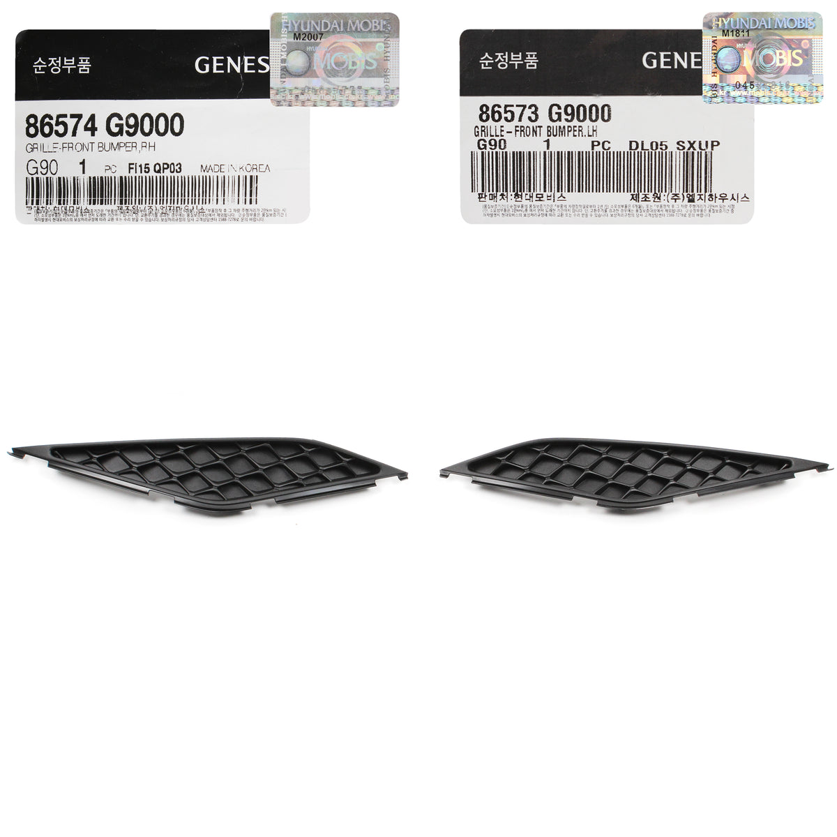 GENUINE Front Bumper Lower Outer Grille LH RH for 19-21 GENESIS G70 86574G9000